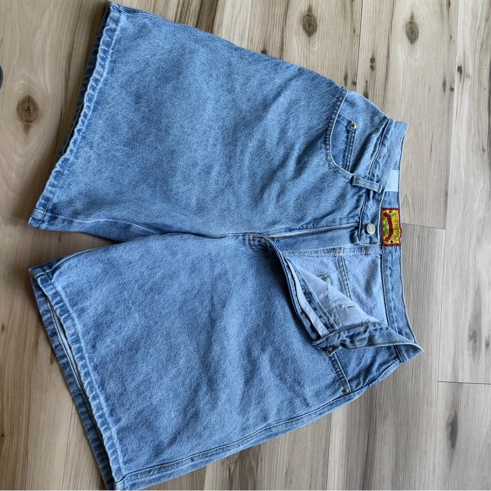 Vintage JG Hook Light Blue Denim Shorts Size 12